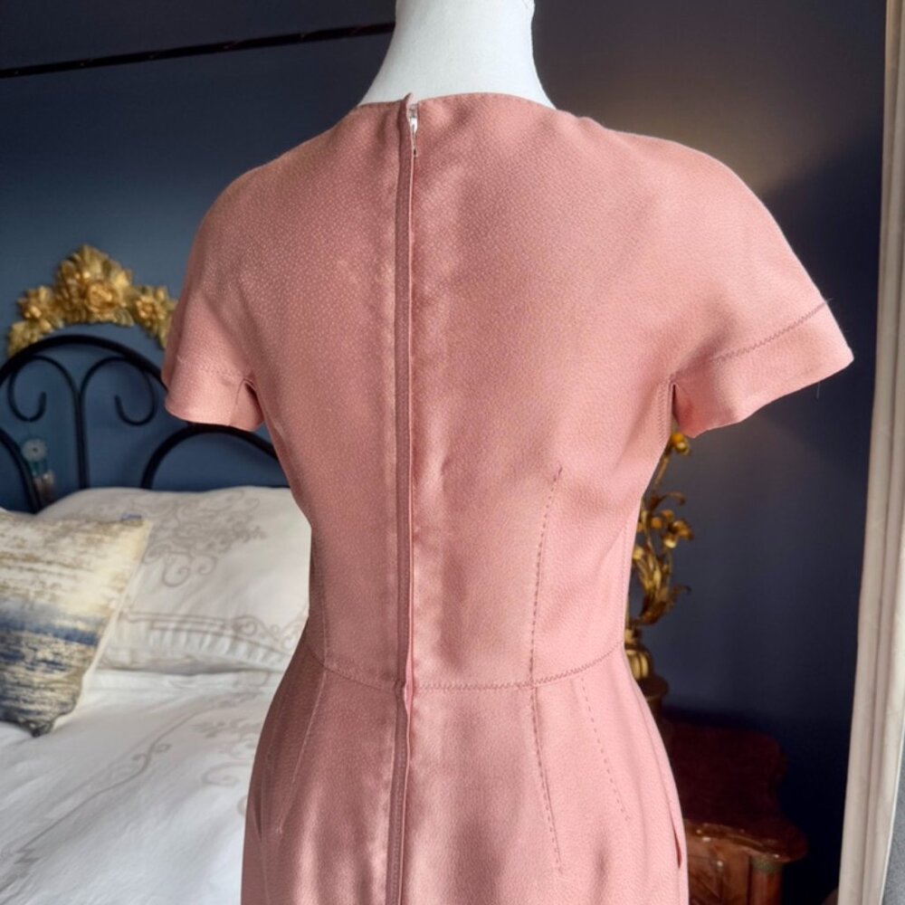 Dolce & Gabbana Peachy Pink Shimmer Wiggle Dress - Picture 6 of 14